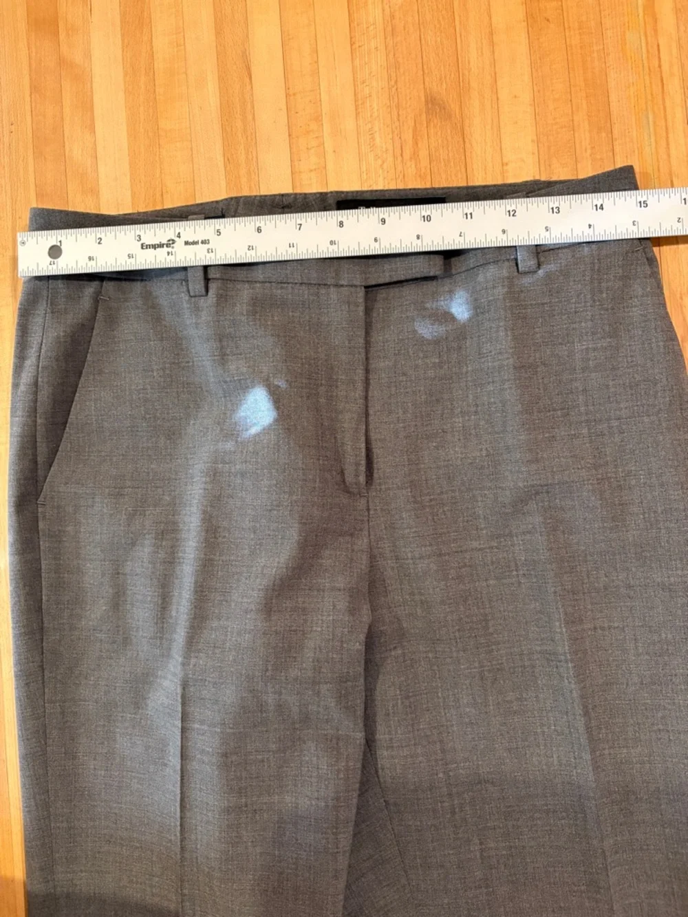 Brooks Brothers Caroline Fit Trousers Pants Gray Wool Lightweight Office - Picture 8 of 10
